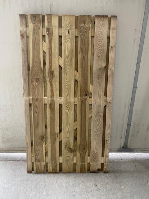 Houthandel Bos - Bosschermdeur 100x180cm recht verticaal geschroefd Houthandel Bos - Bosschermdeur 100x180cm recht verticaal geschroefd