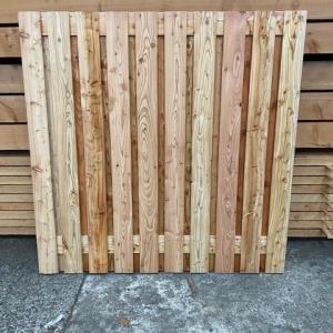 Houthandel Bos - Douglas Scherm 21 planks RVS geschroefd