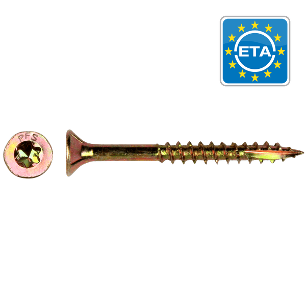 Torx Geel verzinkte Spaanplaatschroef deeldraad